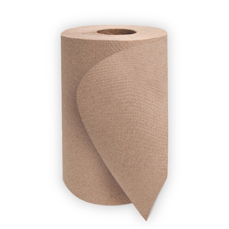 Morcon Hardwound Paper Towels, 1 Ply, Continuous Roll Sheets, 300 ft, Brown, 12 PK 12300R